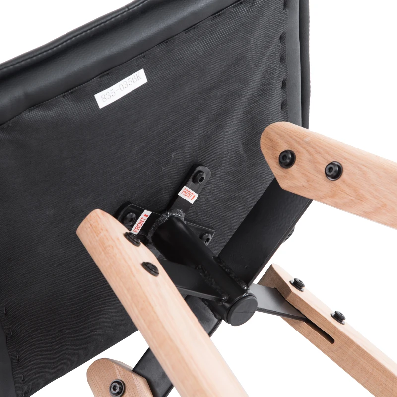 HOMCOM Eiffel Style PU Leather Dining Chair-Black