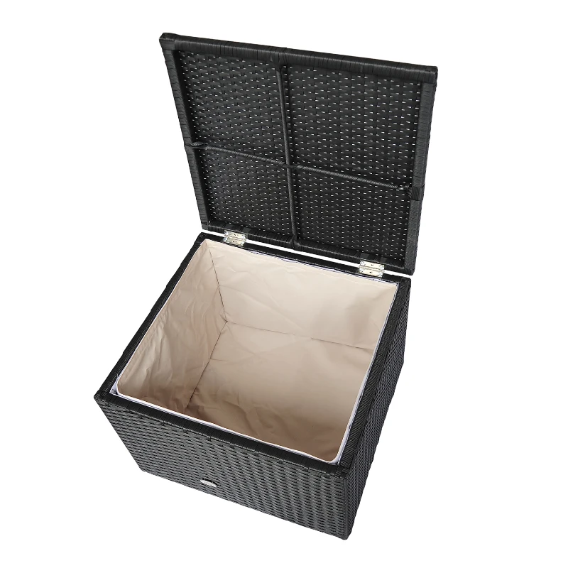 Outsunny 11 PC Rattan Dining Set-Black