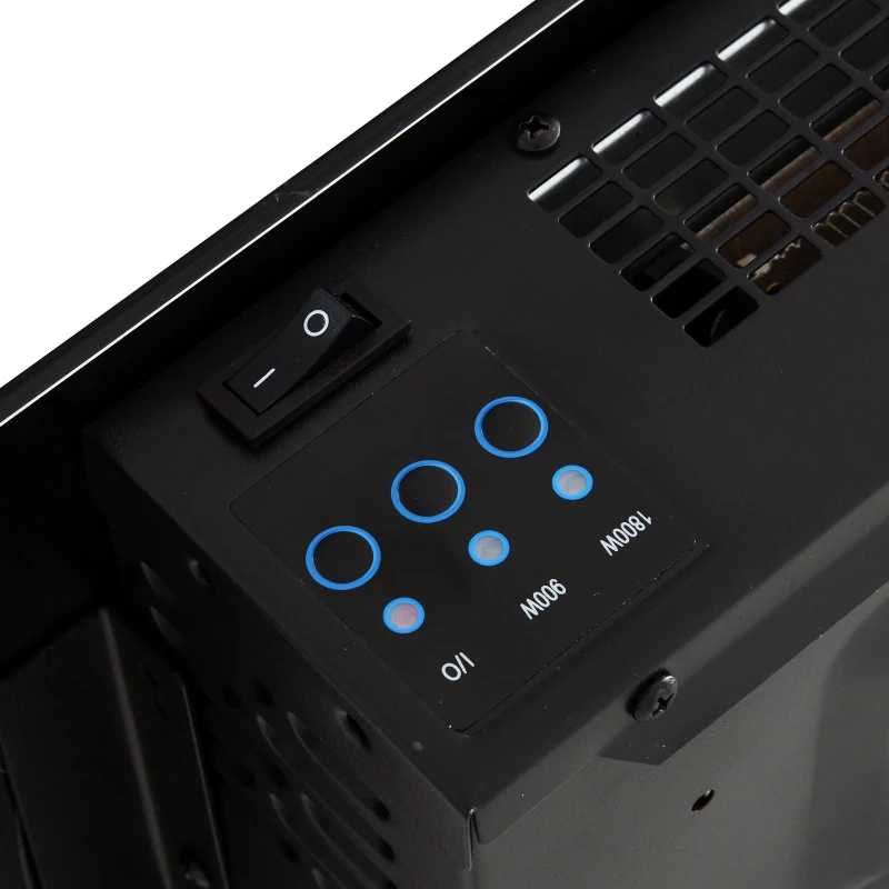 HOMCOM Wall Mount 1800W Electric Fire Place-Black