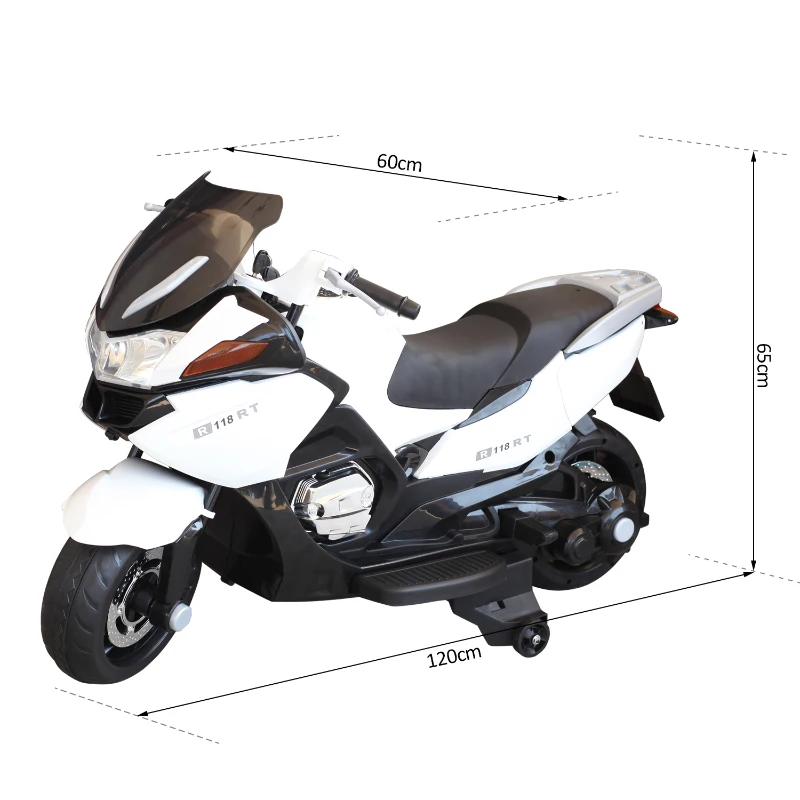HOMCOM Children Electric Motorcycle-White