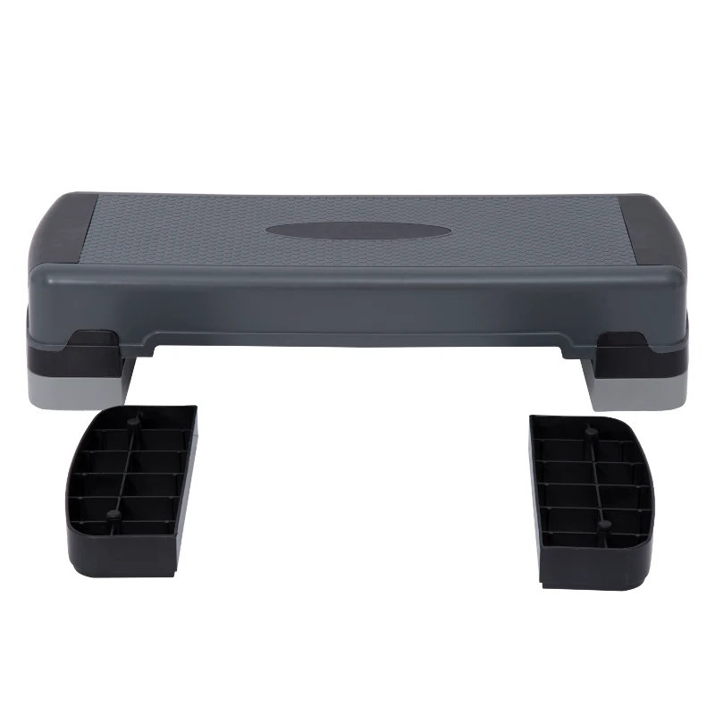 HOMCOM 3 Levels Adjustable Aerobic Stepper-Grey