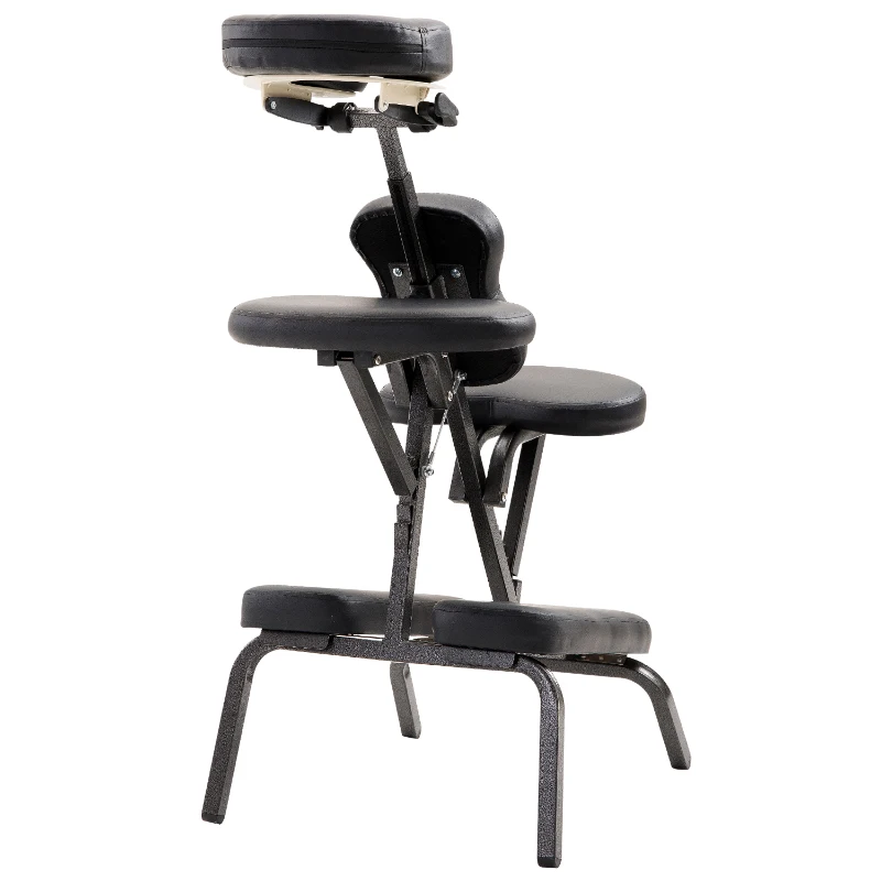 HOMCOM Foldable Massage Chair, Steel-Black