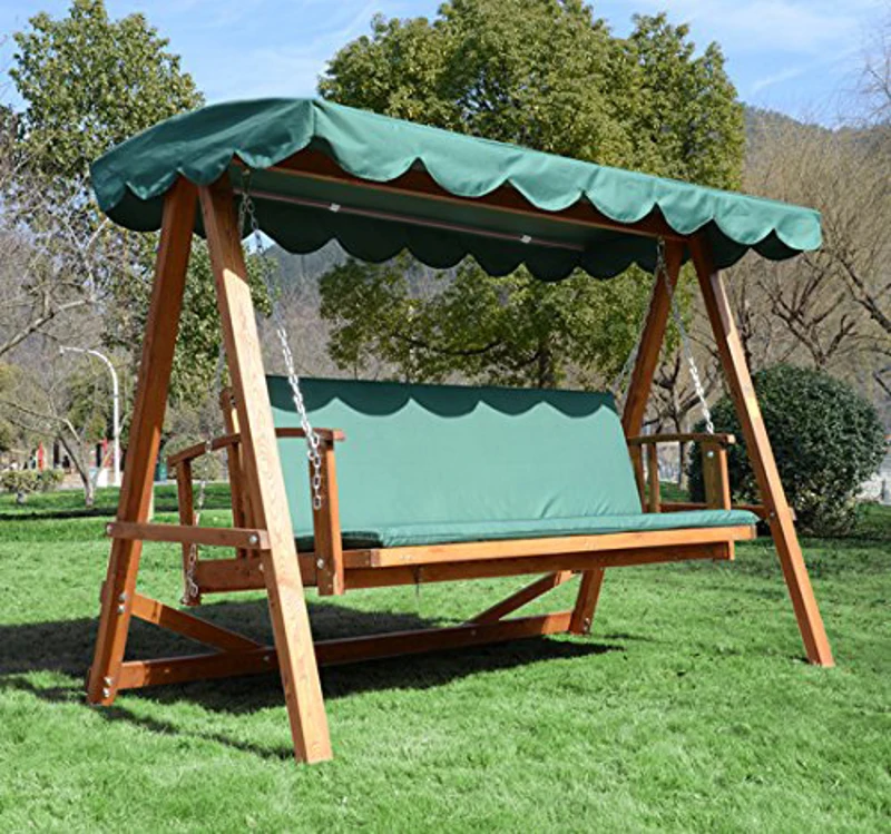 Homcom Balancoire Convertible en Lit Vert 419 x 86 x 44 cm