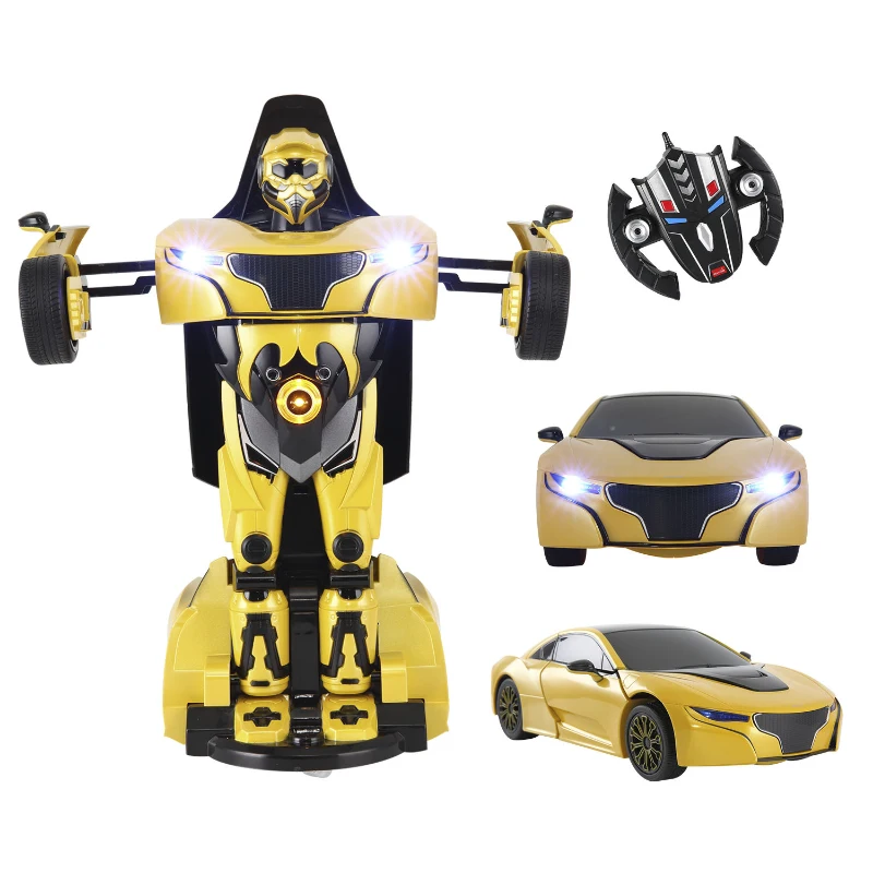 HOMCOM 2.4G RC Radio Remote Control Car Transformer-Yellow