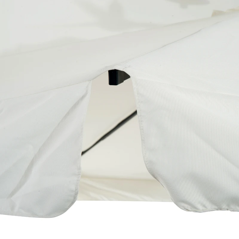 Outsunny Φ5M Umbrella Parasol-Cream White