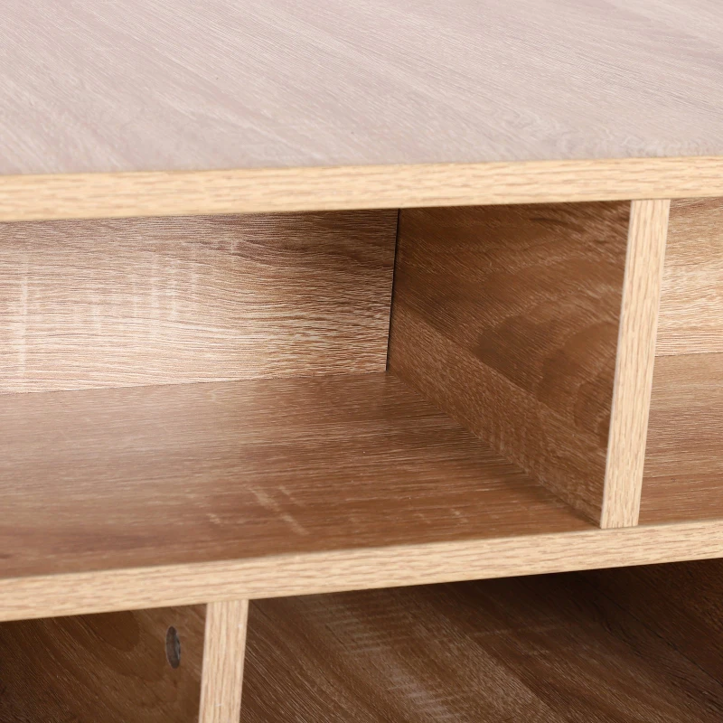 HOMCOM Coffee Table 12 Cubes Square Storage, 70W x 70D x 29Hcm-Oak