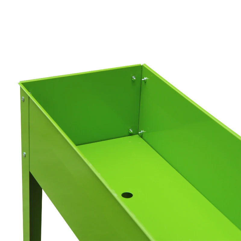 Outsunny Elevated Flower Bed-Bright Green