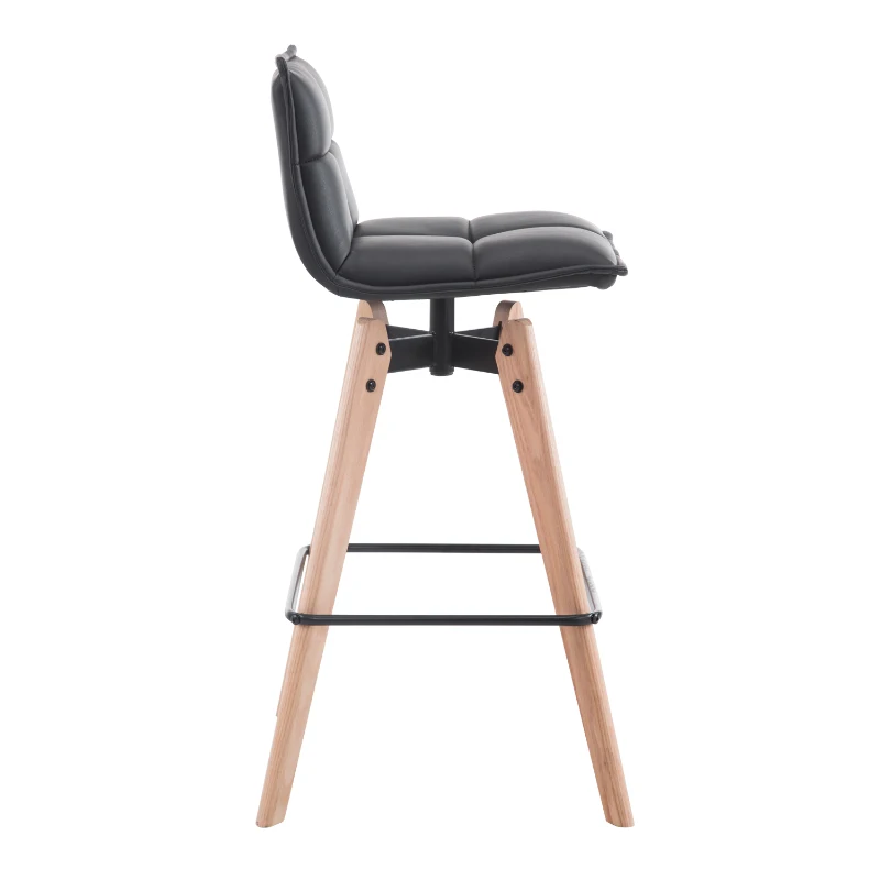 HOMCOM Eiffel Style PU Leather Dining Chair-Black