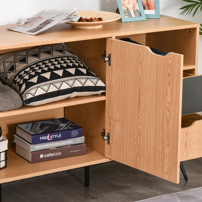 HOMCOM Sideboard Table Cabinet with Storage 2 Drawers Cabinet Bedroom Storage Furniture