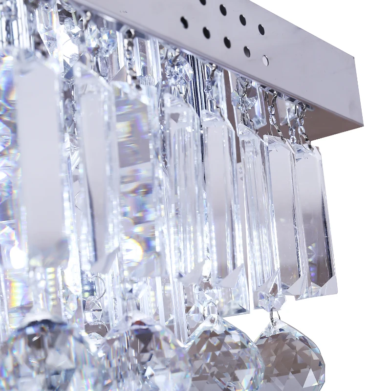 HOMCOM K9 Crystal 5 Light Ceiling Pendant Fixture