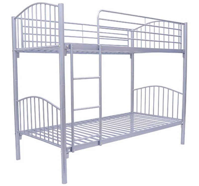 HOMCOM Metal Frame Bunk Bed for Children-Silver