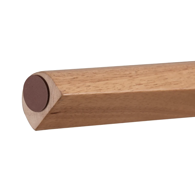 HOMCOM Solid Wood Dining Table, 80Lx80Wx75H cm, Rubber wood