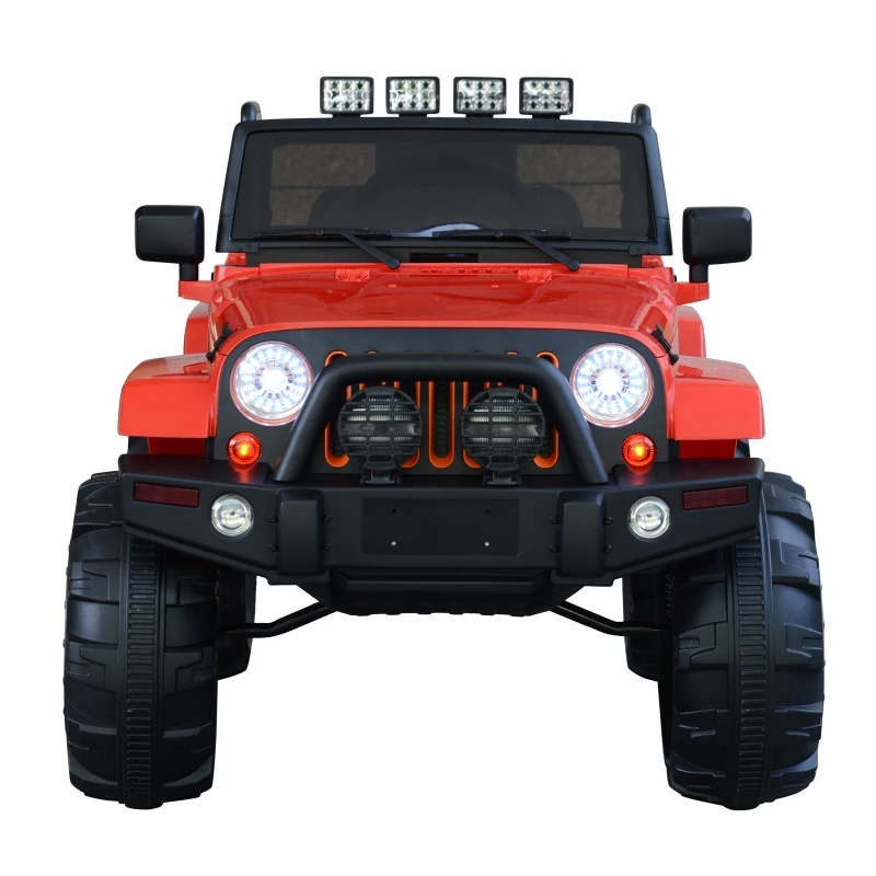 HOMCOM High/Low 2 Speeds Electric Kids Children Ride On Car 12V  w/ Suspension Remote Control Headlights Tail lights MP3 Connection Red