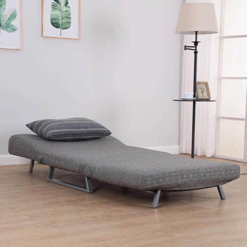 HOMCOM Leisure Recliner Sofa Bed-Grey