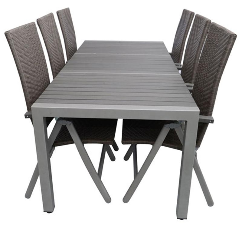 Outsunny 7 Pcs Rattan Dining SetMixed Grey aosom.co.uk