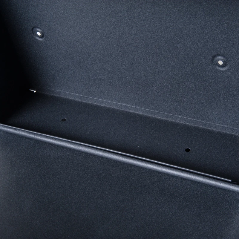 HOMCOM Steel Wall-Mounted Letter Box Mail Box Post Letter Newspaper Holder with Lock Grey