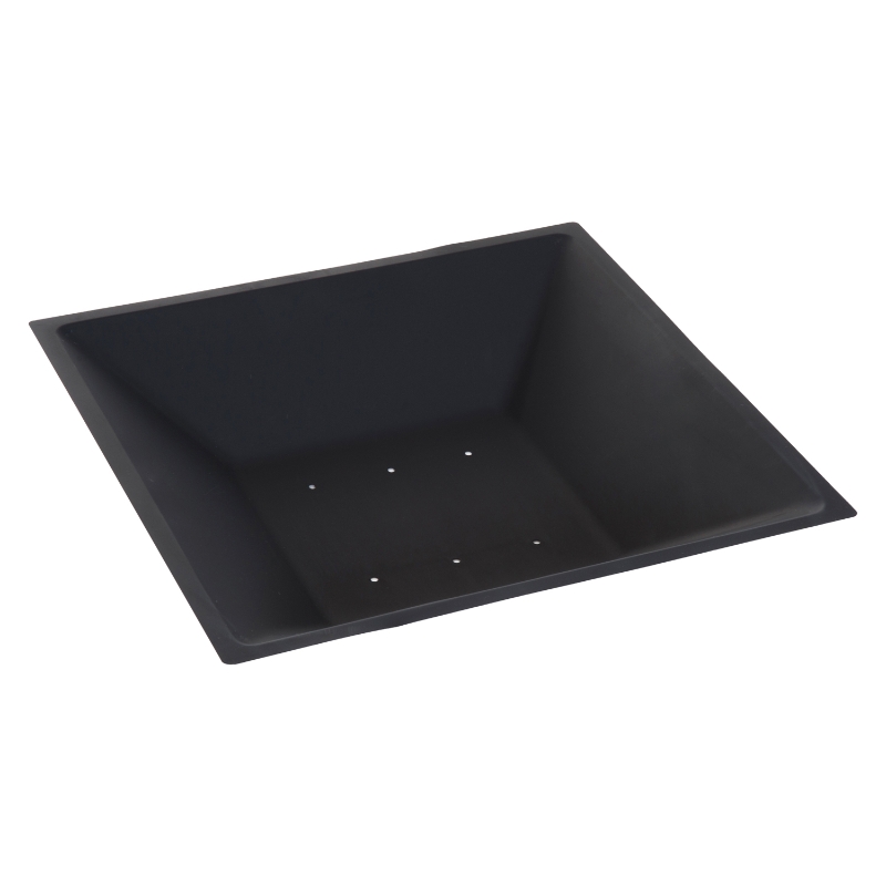Outsunny Fire Pit, Square Shape-Black