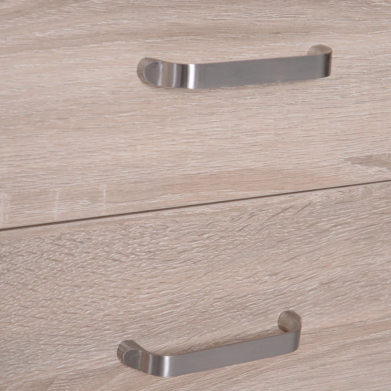 HOMCOM Computer Desk, 140Lx60Wx76H cm-White Oak Colour