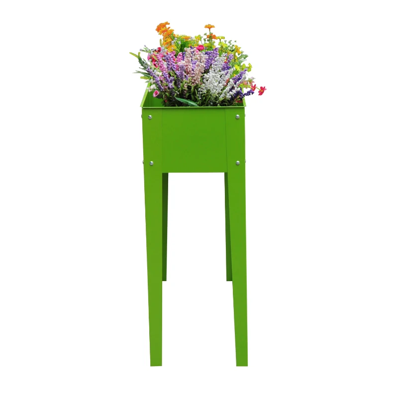 Outsunny Elevated Flower Bed-Bright Green