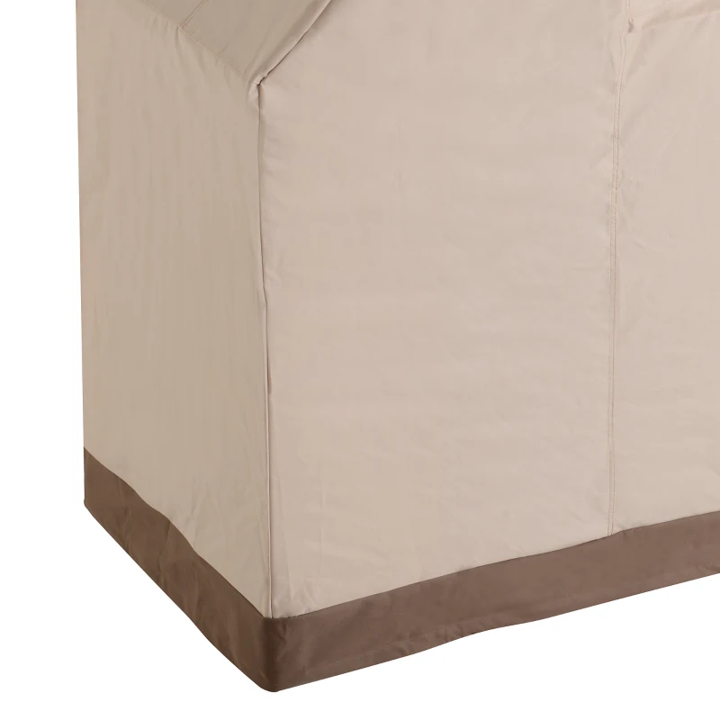 Outsunny Barbecue Grill Waterproof Cover, 185Lx71Wx130H cm, 600D Oxford Cloth-Beige/Coffee