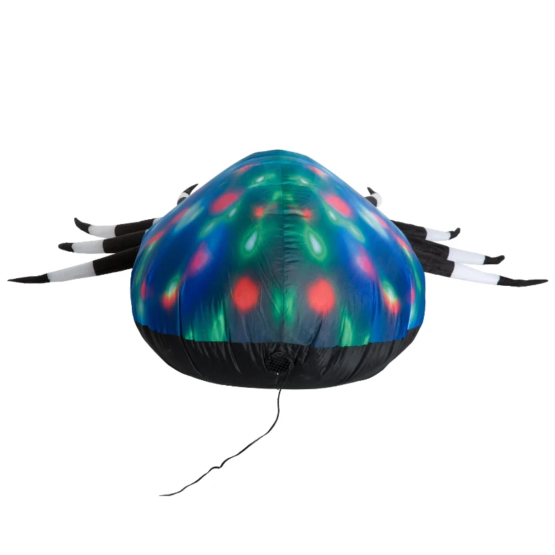 HOMCOM 1.6 M Inflatable Spider Decoration-Polyester Fabric