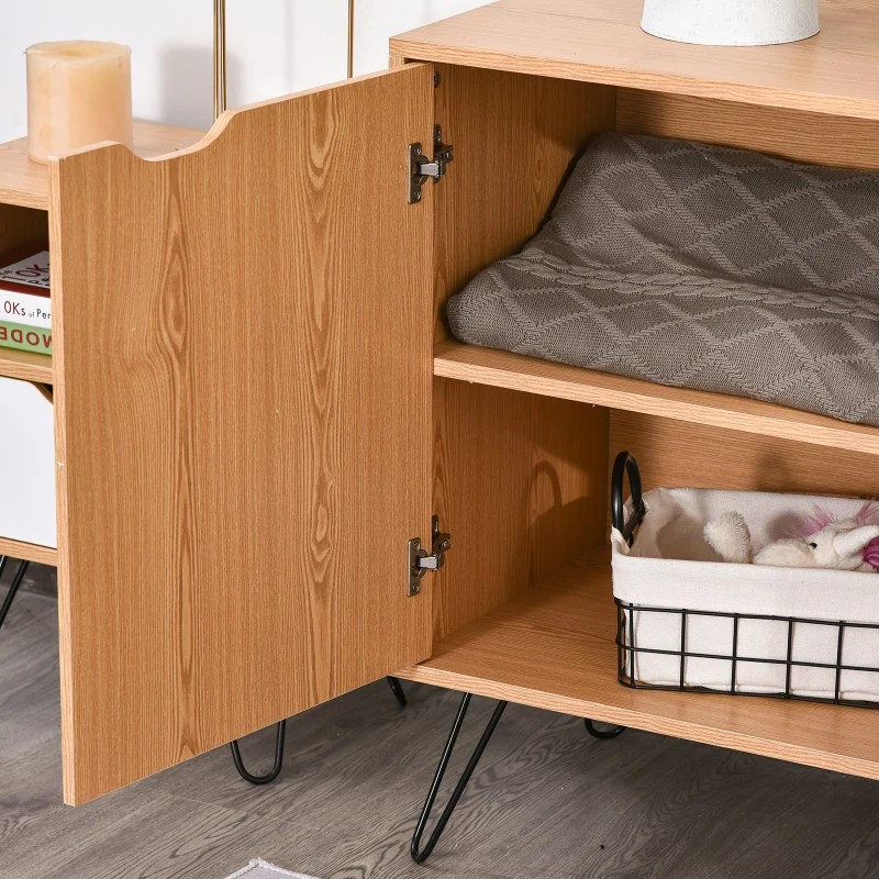 HOMCOM Sideboard Table Cabinet with Storage 2 Drawers Cabinet Bedroom Storage Furniture