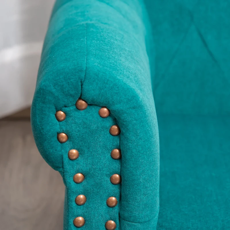 PawHut Dog Sofa with Soft Cushion, Pet Bed Cat Chair Couch with Water Resistant Fabric, Sponge Padded, Washable Cover, Easy Installation, Wooden Legs for Mini Sized Dogs - Green