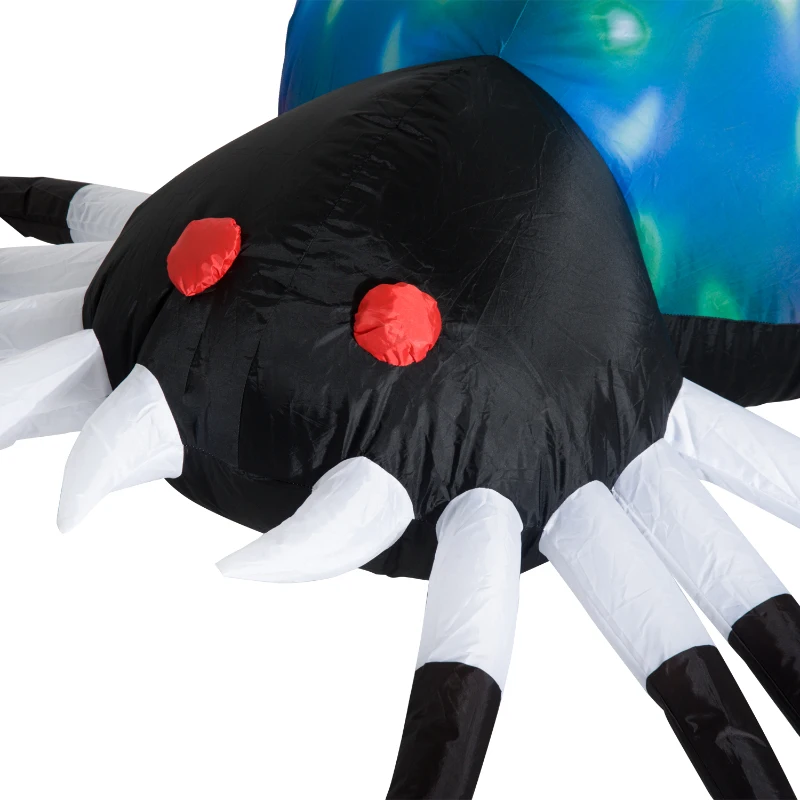 HOMCOM 1.6 M Inflatable Spider Decoration-Polyester Fabric