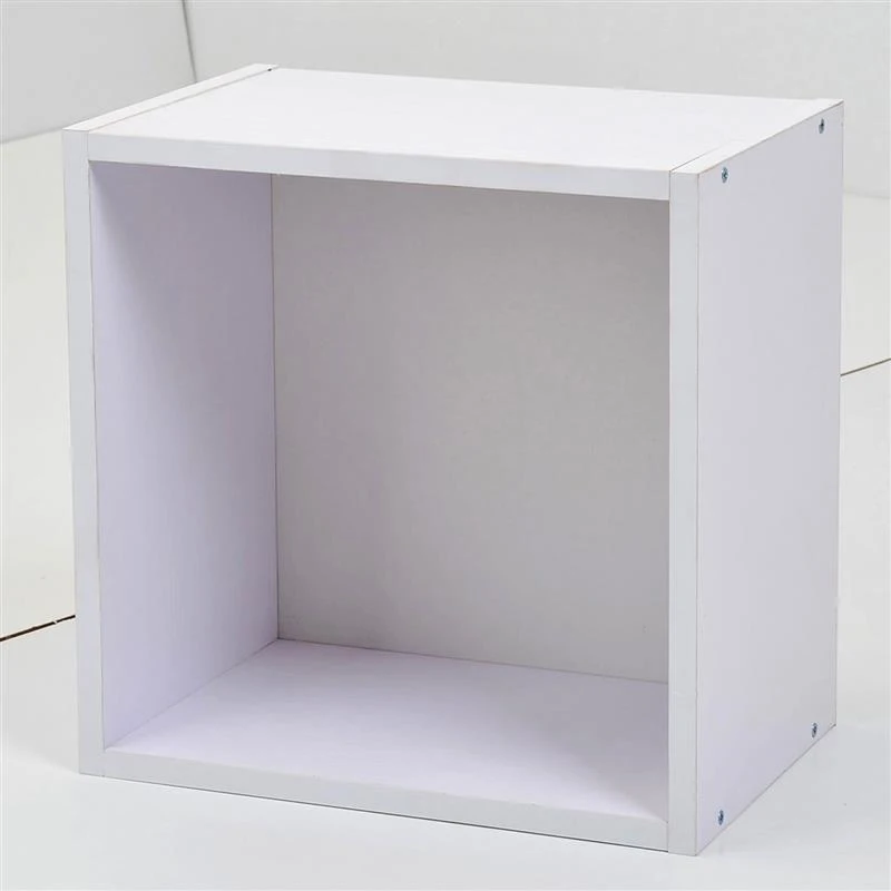 HOMCOM Wooden Storage Cube Unit Box-White