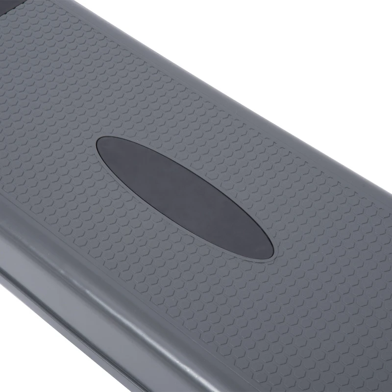 HOMCOM 3 Levels Adjustable Aerobic Stepper-Grey