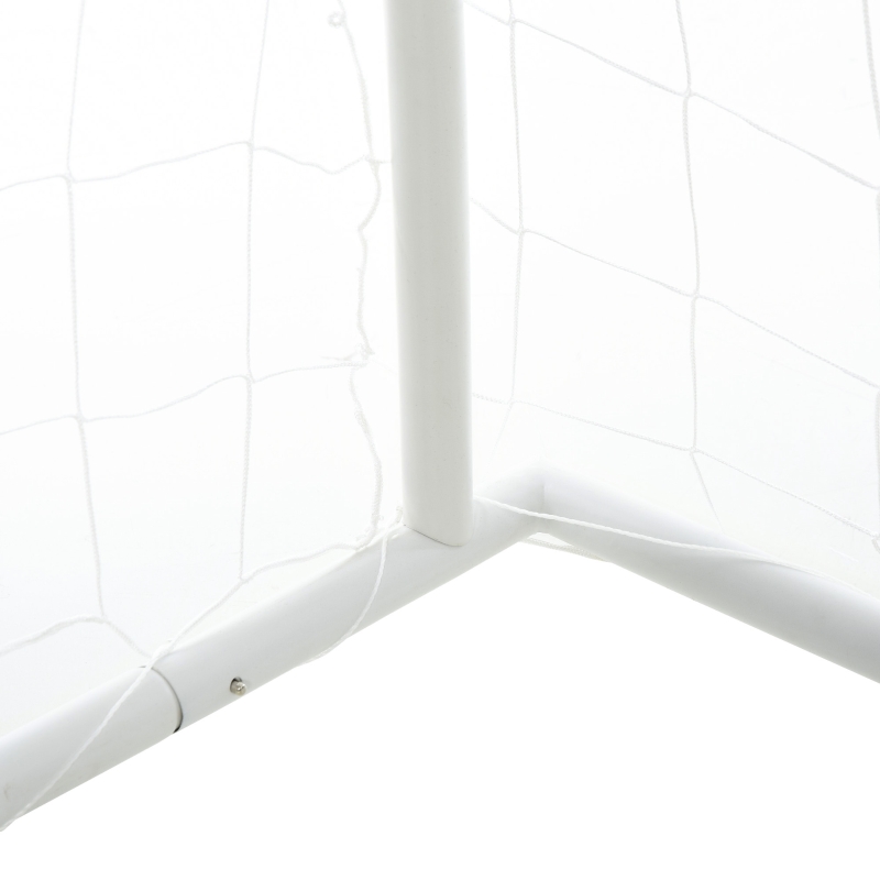 HOMCOM 6ft x 4ft 3-in-1 Target Goal Rebounder Net Practise Soccer Football Training for Teens Adult Play Teaching Ball