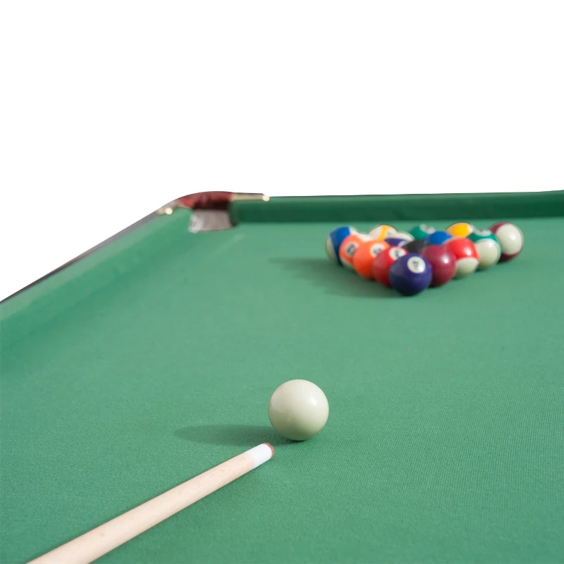 HOMCOM 4 ft 6in Billiards/Pool Table W/ Balls and Accessories-Green