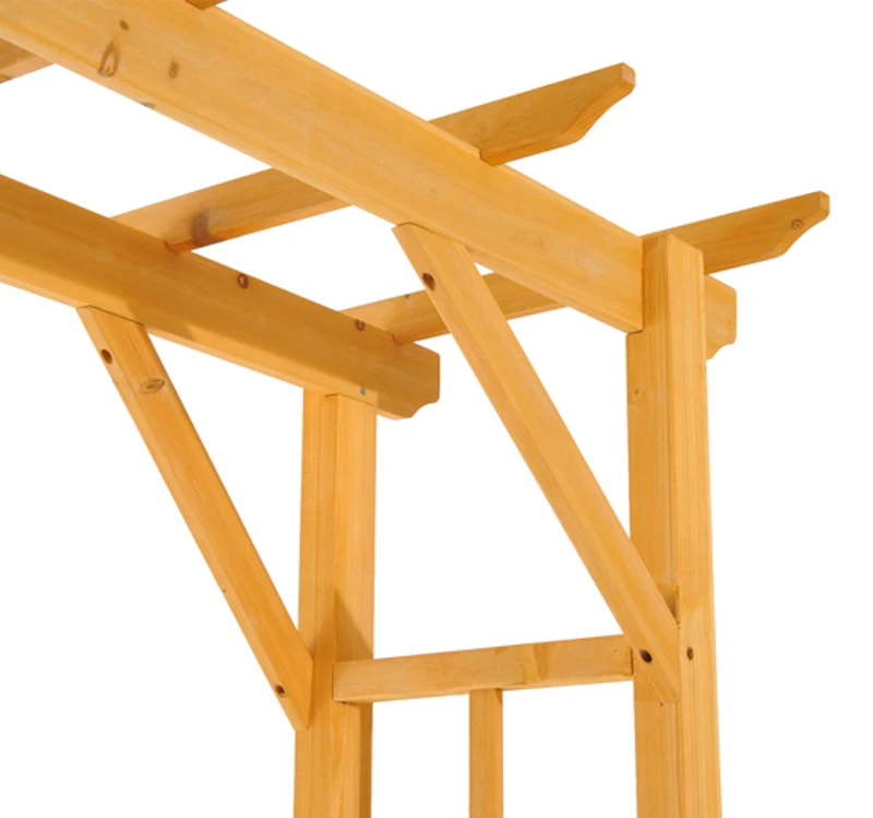 Outsunny Flower Plant Stand, 140Lx60Wx214.5H cm-Yellow/Black