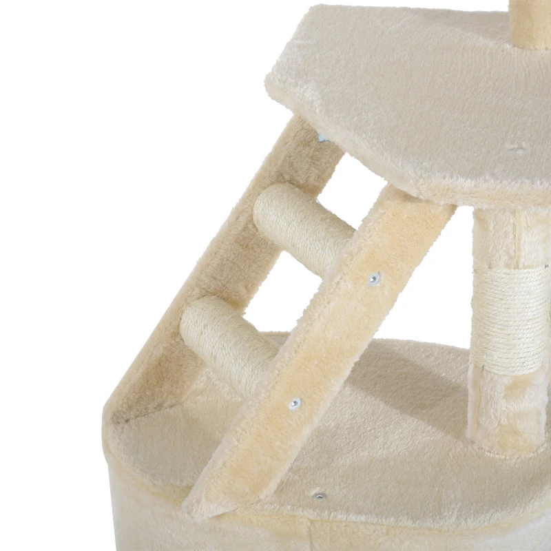 Pawhut 125 cm Cat Tree-Creamy White