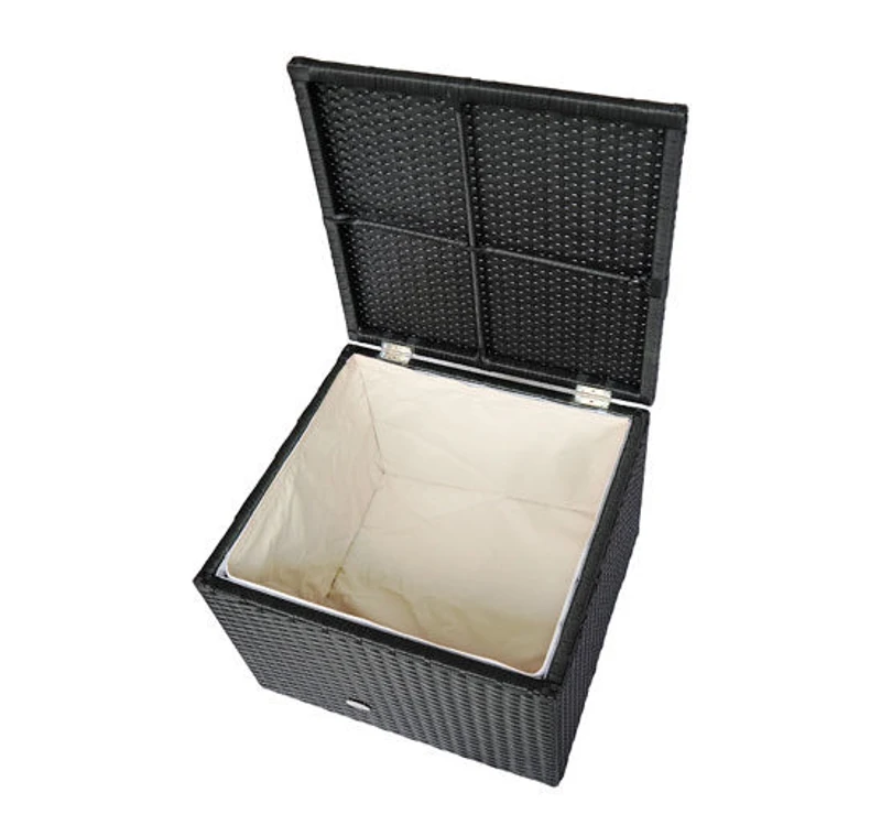 Outsunny 9 Pc Rattan Cube Dining Set-Black