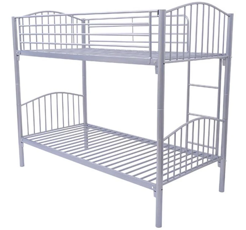 HOMCOM Metal Frame Bunk Bed for Children-Silver