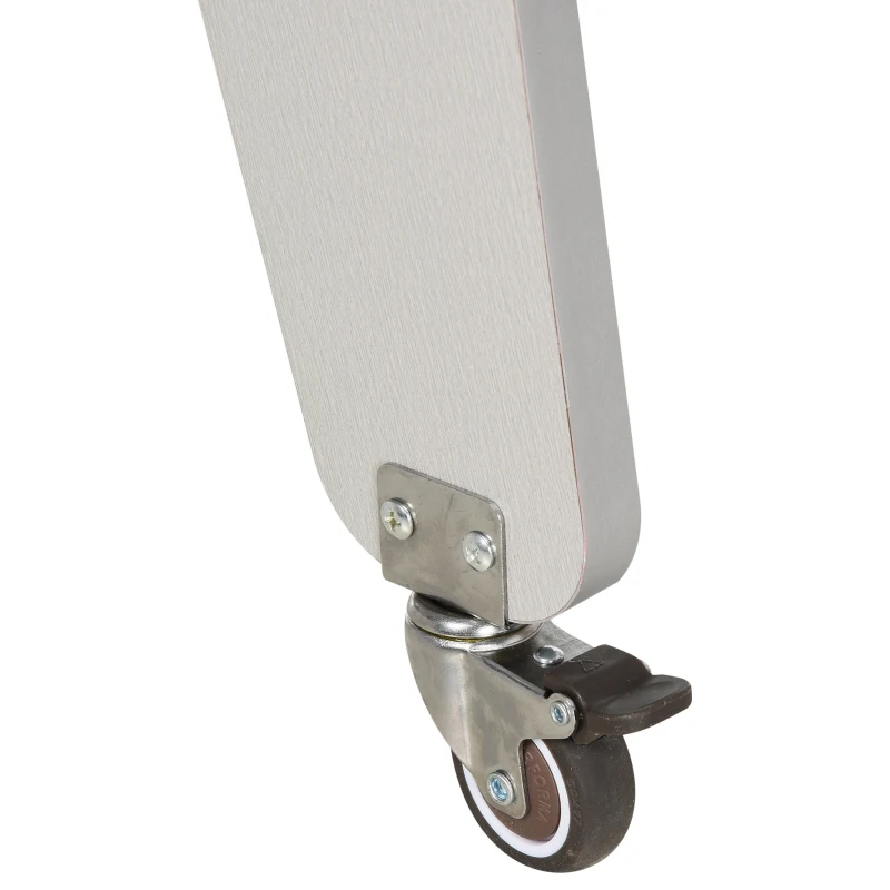 HOMCOM 4.8ft Foosball Table Football Game Table Trolley with Wheels for Indoor Outdoor Soccer Game Kids Family Play Sports Fun