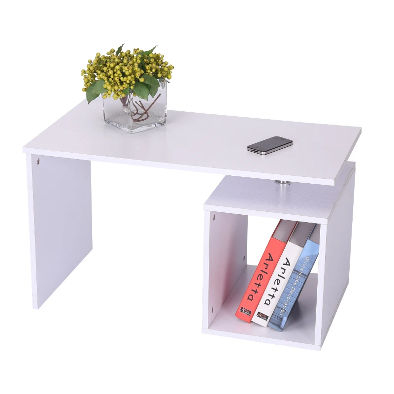 HOMCOM Side Table (77x44x40 cm)-White