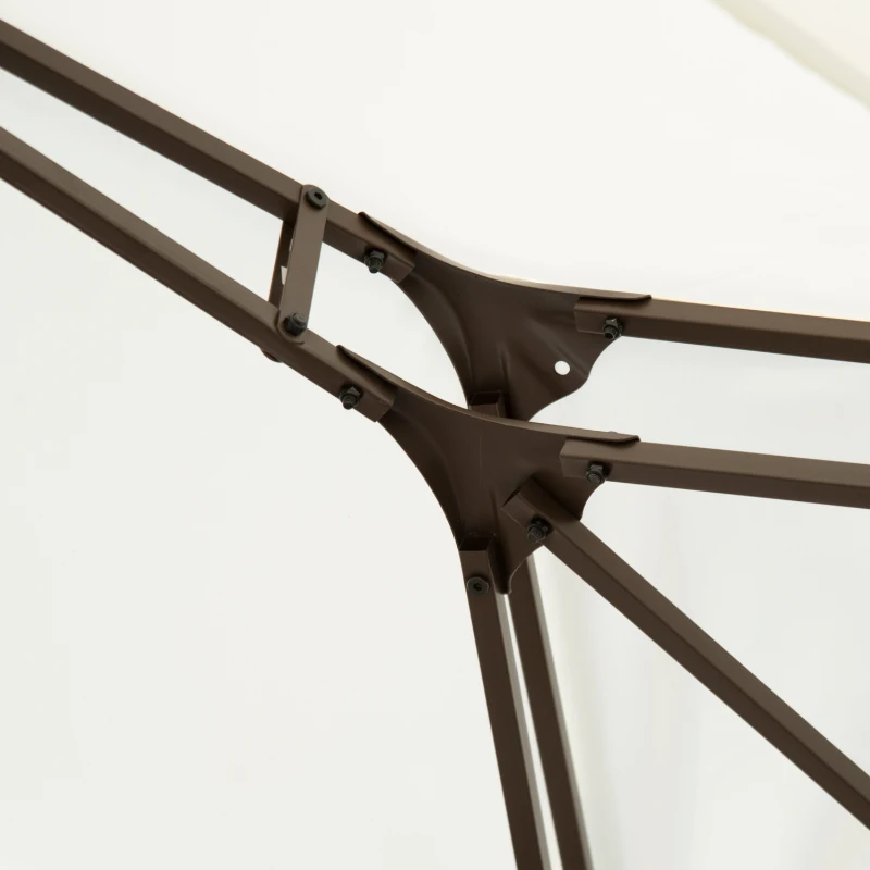 Outsunny Rattan Gazebo Tent, 3x4 m-Light Coffee