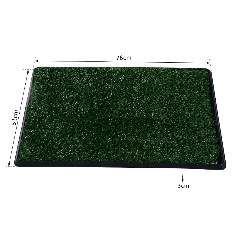 PawHut Puppy Dog Training Grass Mat Indoor Pet Potty Trainer 51L x 76W cm