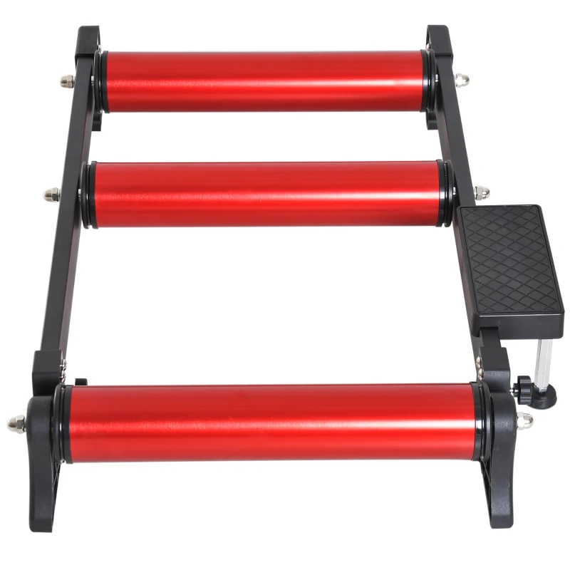 HOMCOM Folding Roller Bike Trainer-Black/Red