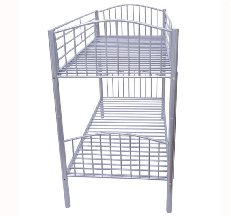 HOMCOM Metal Frame Bunk Bed for Children-Silver