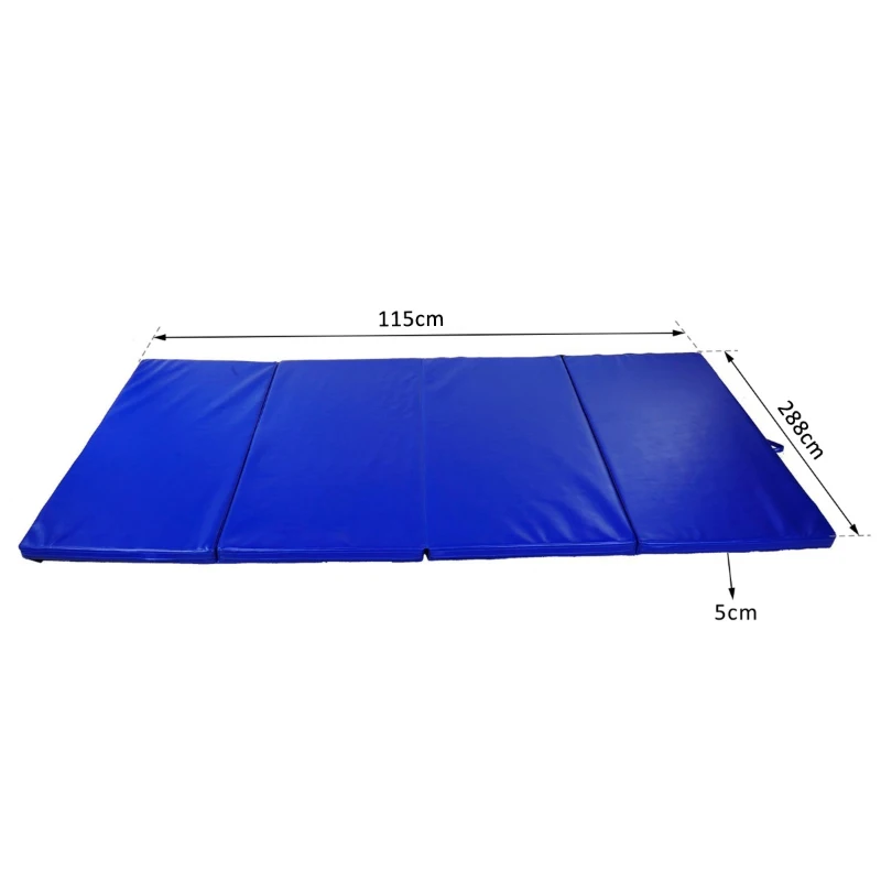 HOMCOM 1.2 m Foldable Gym Mat-Blue