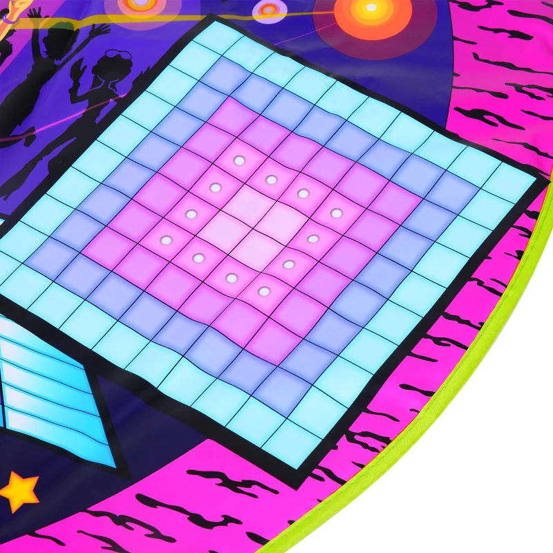 HOMCOM Battery Powered Plastic Musical Light-Up Dance Mat