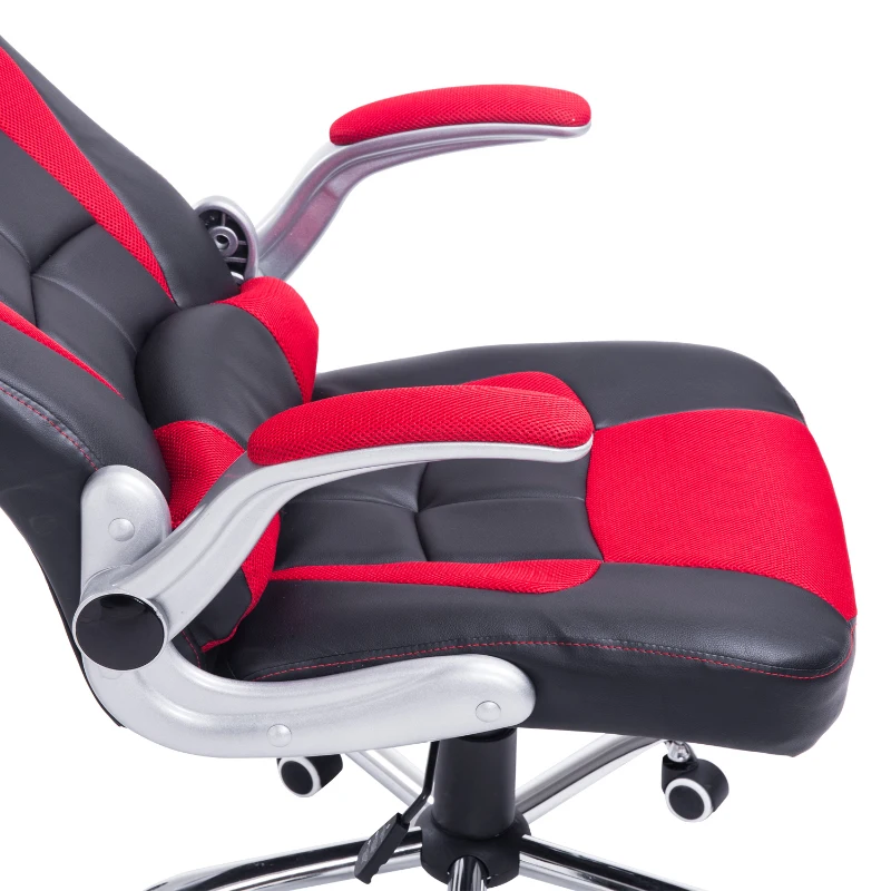 HOMCOM Racing Style Gaming Office Chair-Black/Red