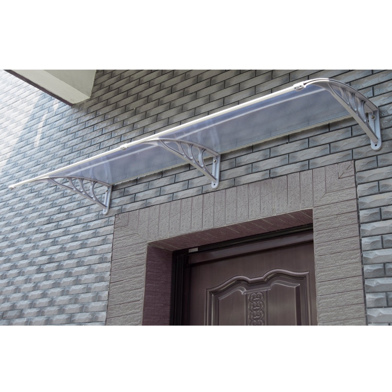 Outsunny 150x80 cm Sun Shade/Rain CoverSpace Grey, Transparent