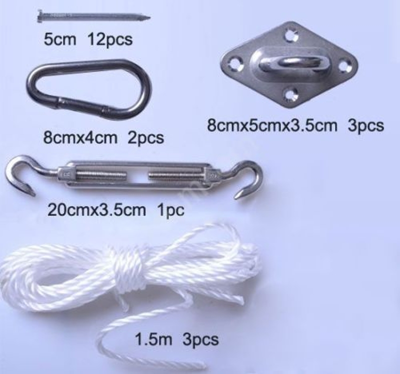 Outsunny Sun Sail Shade Accessories Fixings Kit