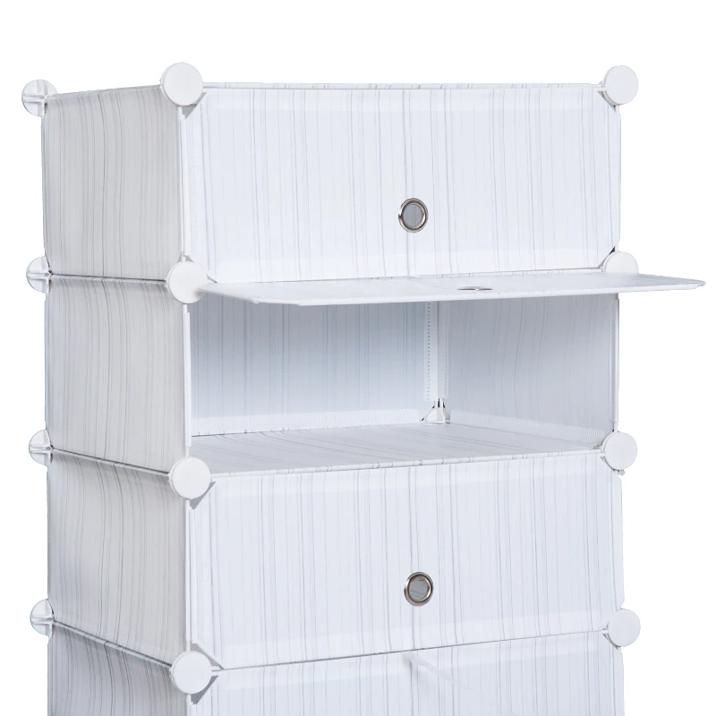 HOMCOM Deep 5 Cubes Shelf-White