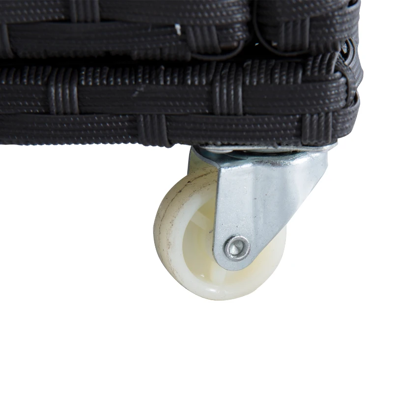 Outsunny Rattan Storage Box-Dark Coffee