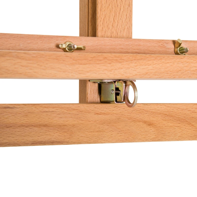 HOMCOM Folding Art Easel, A-frame, 174-230H cm-Beech Wood